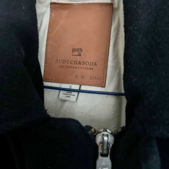 Scotch & Soda dark navy wool coat size Small - Picture 3 of 9